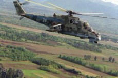  Дагестане упал и сгорел боевой вертолет Ми-24 "Крокодил"