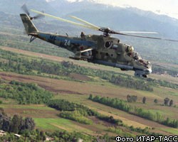 Дагестане упал и сгорел боевой вертолет Ми-24 "Крокодил"